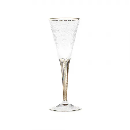 Maharani Goblet Champagne 24 Gold (Thin Line), Engraving Clear 160 Ml