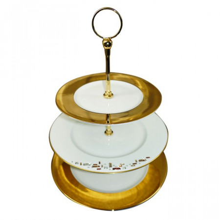 Diana Gold 3-Tier Cake Stand 10.75 & 8.5 & 6.75