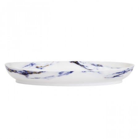 Marble Azure Deep Oval Platter 16 in