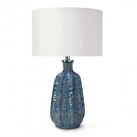Antigua Ceramic Table Lamp, Blue