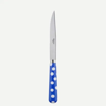 White Dots Lapis Blue Steak Knife 9"