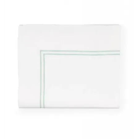 Grande Hotel Full Queen Flat Sheet 96 x 114 White/Mist