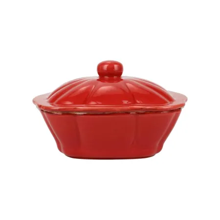 Italian Bakers Red Square Covered Casserole Dish 10.25"L, 9"W, 2.25 Quarts