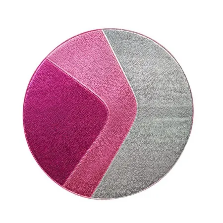 Trio Reversible Fuchsia/Pink/Silver 15" Round Placemat