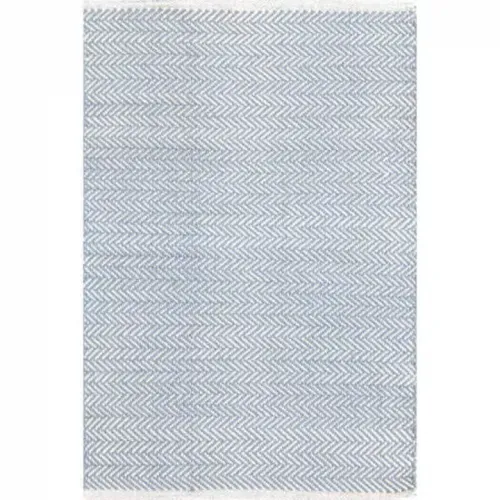 Dash Albert Harris Blue Hand Micro Hooked Wool Rug 9' x 12