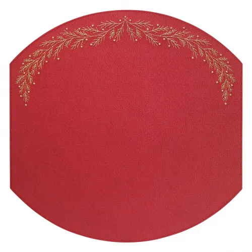 Product Holly Red Gold Placemats, Set of 4 Gracious Style