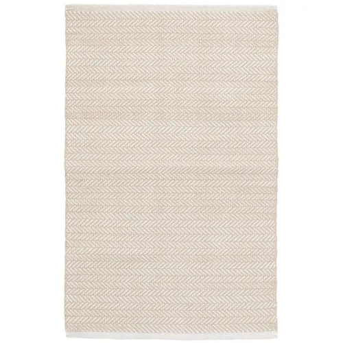 Herringbone Light Blue/Ivory Handwoven Indoor/Outdoor Rug