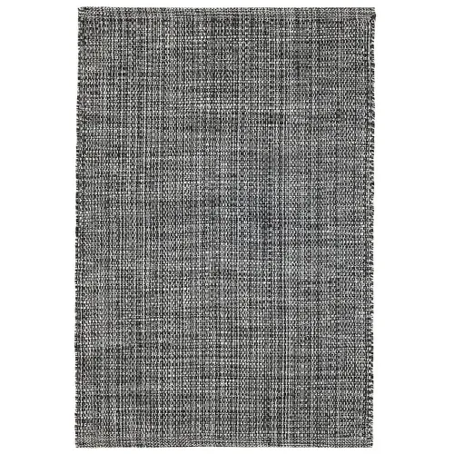 Tattersall Black Handwoven Indoor/Outdoor Rug