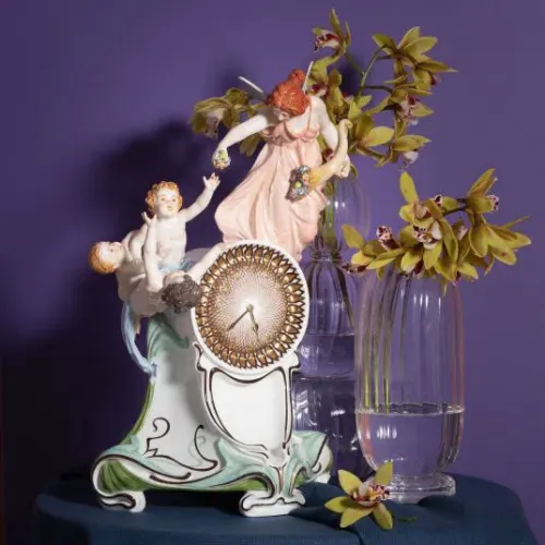 Meissen Limited Masterworks 2019 Art Nouveau Clock With Helianthemum H ...