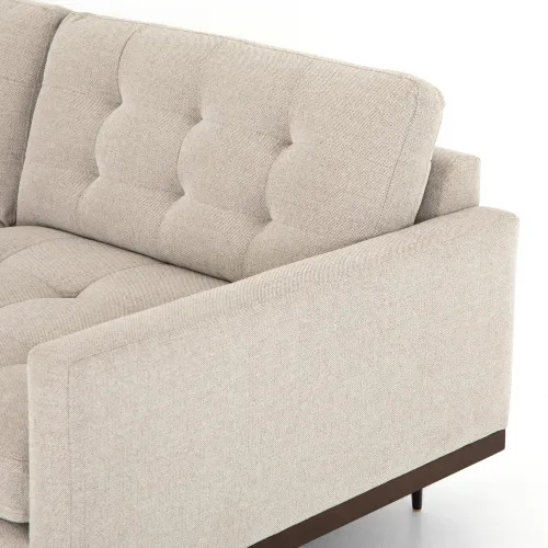 Four Hands Lexi 3Pc Sectional Perpetual Pewter Gracious Style