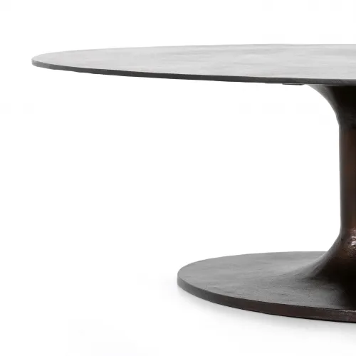 Four Hands Simone Oval Coffee Table Antique Rust | Gracious Style