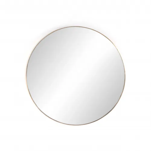 Four Hands Georgina Round Mirror - Polished Brass