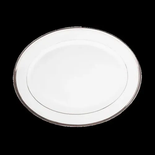 Haviland Symphonie Oval Dish Blanc Platinum | Gracious Style