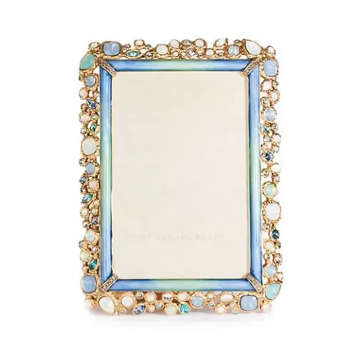 Jay Strongwater Emery Bejeweled 4 x 6 Picture Frame Peacock