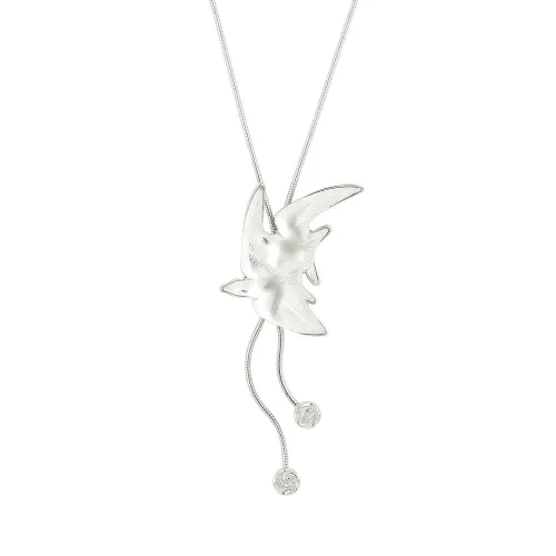 Lalique Empreinte Animale Pendant - Clear Crystal, Silver