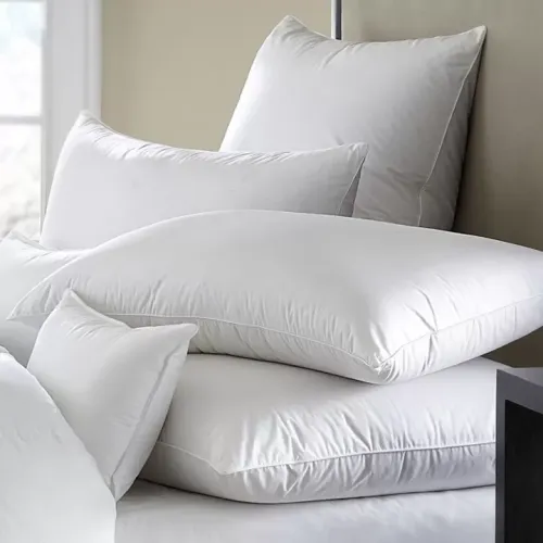 700 Fill Power European White Goose Down Sateen Pillow (Standard): White