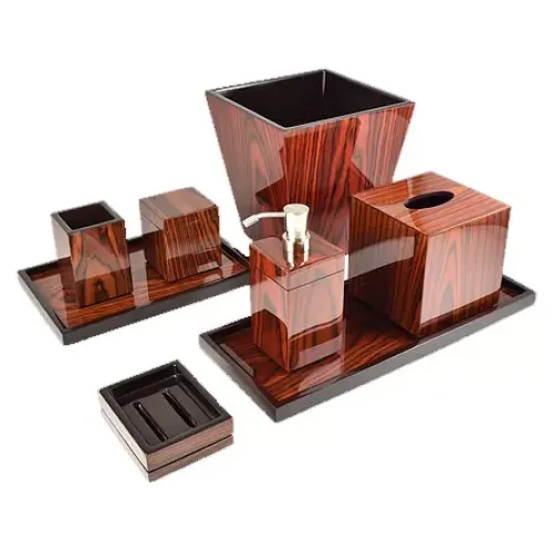 Lacquer Rosewood Brown Playing Card Box 6.5"x 4.5"x 1.5"H
