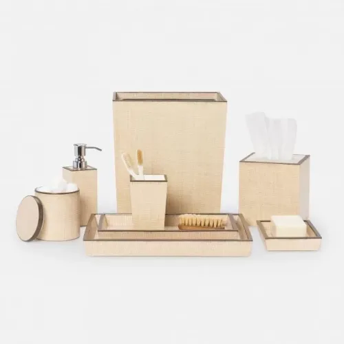 Resin & Wood Bathroom Accessories Set