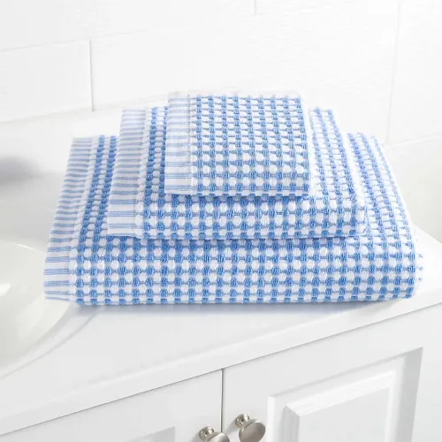 Graccioza Long Double Loop French Blue XL Bath Sheet 41 x 72