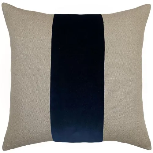 Dark Blue Velvet Throw Pillow, 24