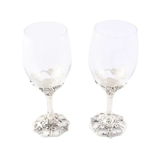 Fleur De Lis - Stemmed Wine Glasses - Set of Four