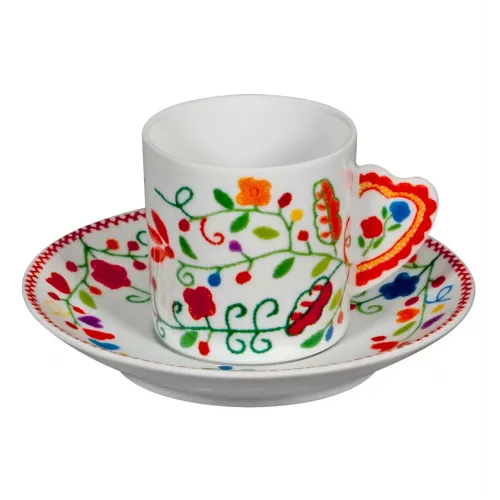 Vista Alegre Tchaikovs Set of 4 Coffe Cups & Saucers