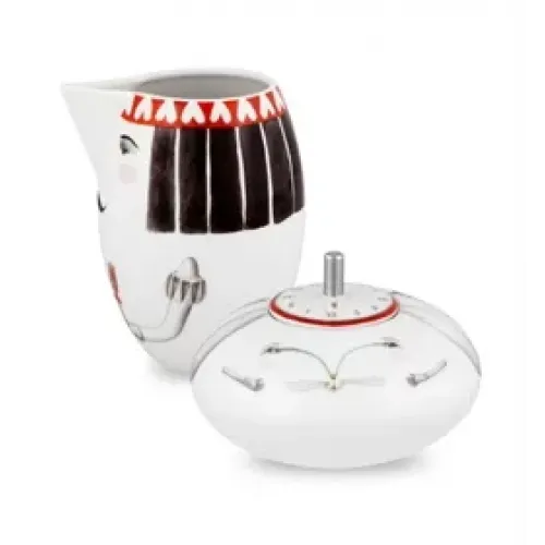 Tea With Alice Set Sugar Bowl & Milk Jug (Gift Box) 0.8 H x 9 W in