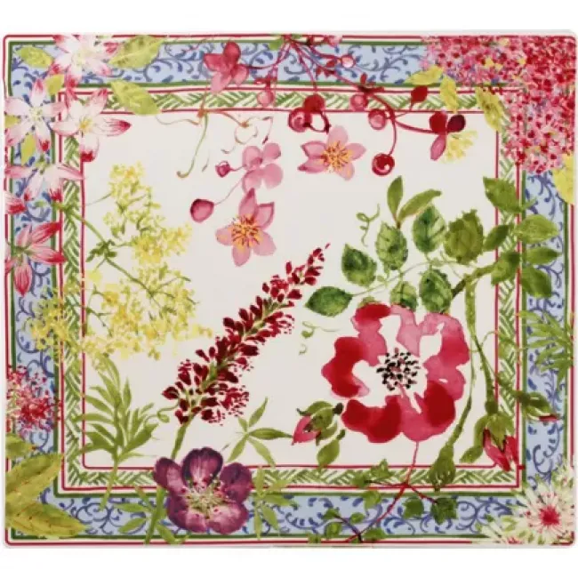 Millefleurs Square Plate Large 11 5/8" x 10 7/16"
