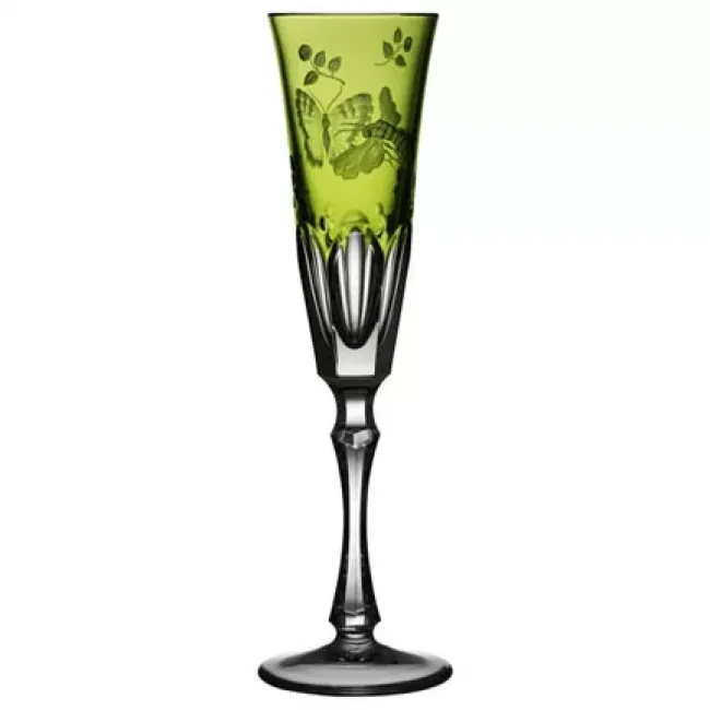 Springtime Yellow/Green Champagne Flute