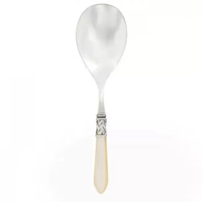 Aladdin Antique Ivory Serving Spoon 10.25"L