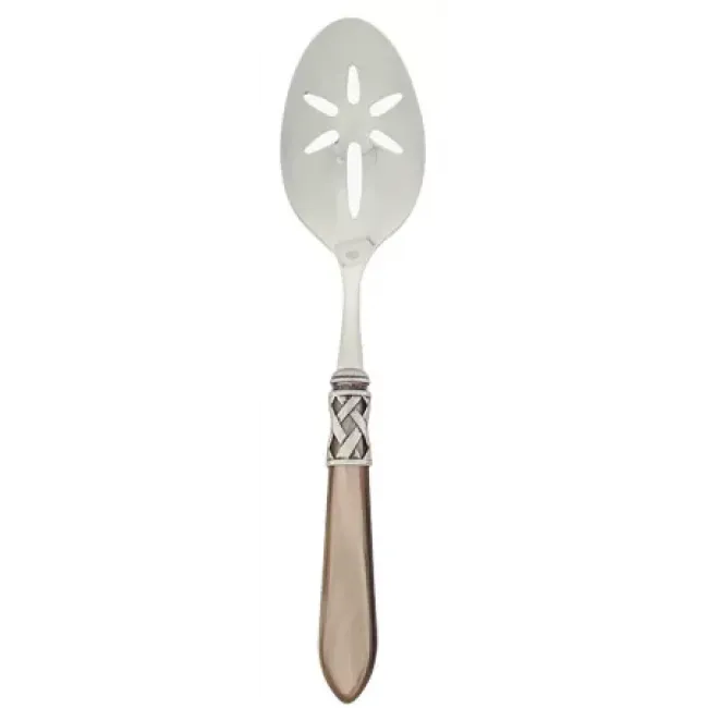 Aladdin Antique Taupe Slotted Serving Spoon 9.5"L