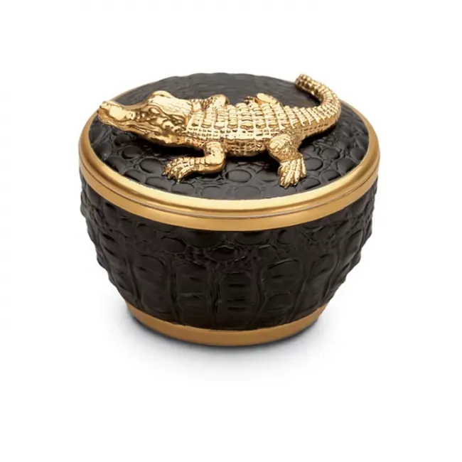 Crocodile Gold Candle 4.5 x 4" - 11 x 10cm / 8oz - 220g