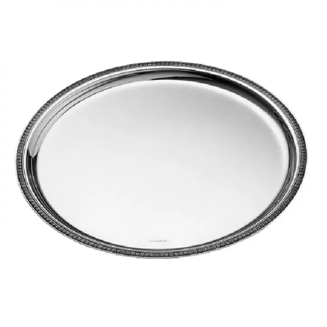Christofle Malmaison Round Tray 30 Cm Silverplated