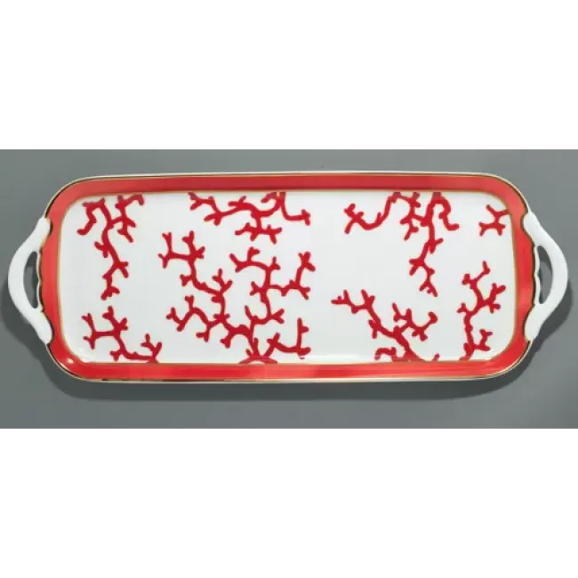 Cristobal Coral Long Cake Serving Plate 15.748 x 5.9"