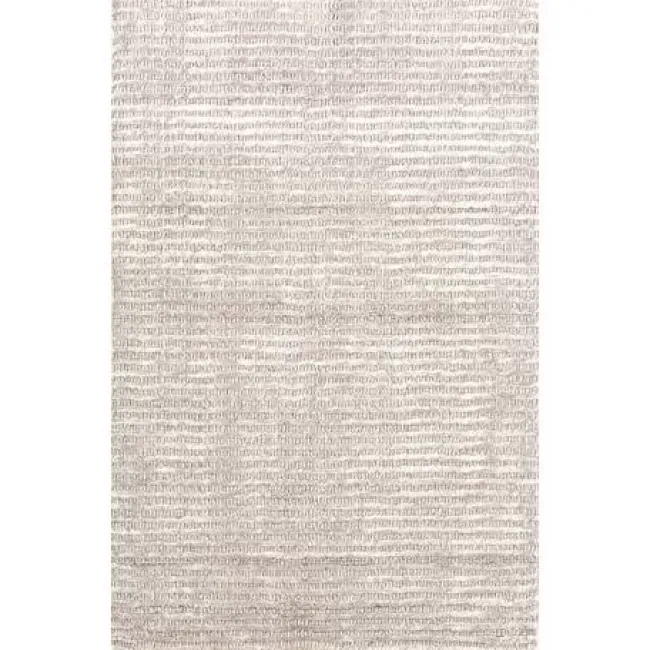 Cut Stripe Ivory Hand Knotted Viscose Rug