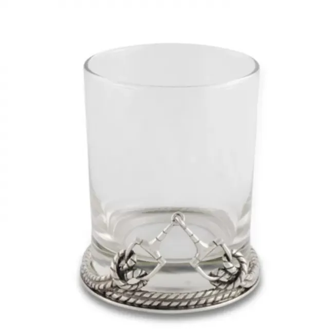 Equestrian D Ring Bit Double Old Fashioned Glass