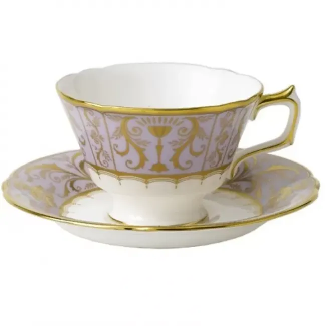 Darley Abbey Harlequin Lavender Tea Saucer