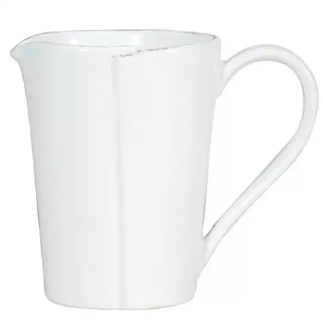 Lastra White Pitcher 7"H, 6 Cups