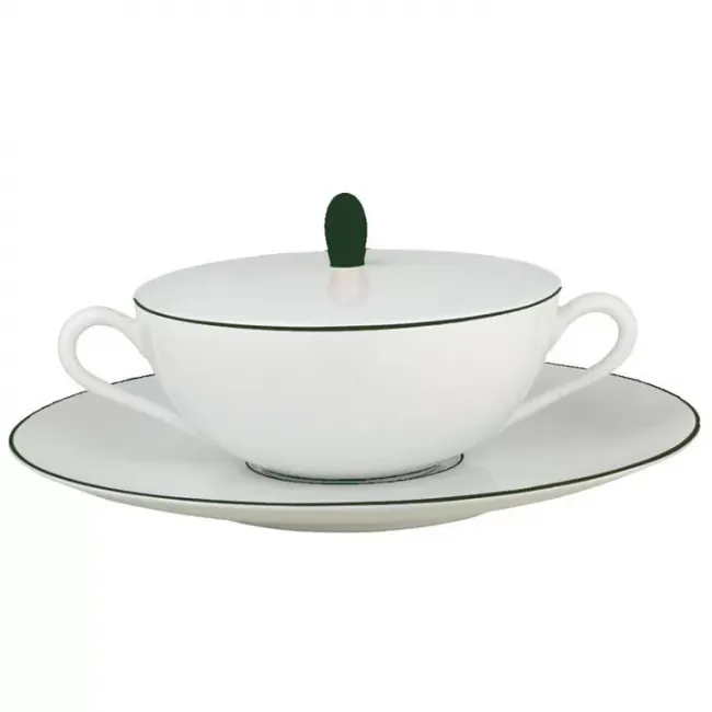 Monceau Empire Green Cover For Cream Soup Cup Round 4.7 in.