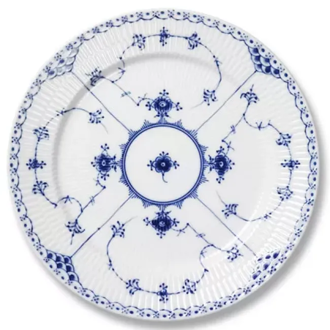 Blue Fluted Half Lace Dinnerware