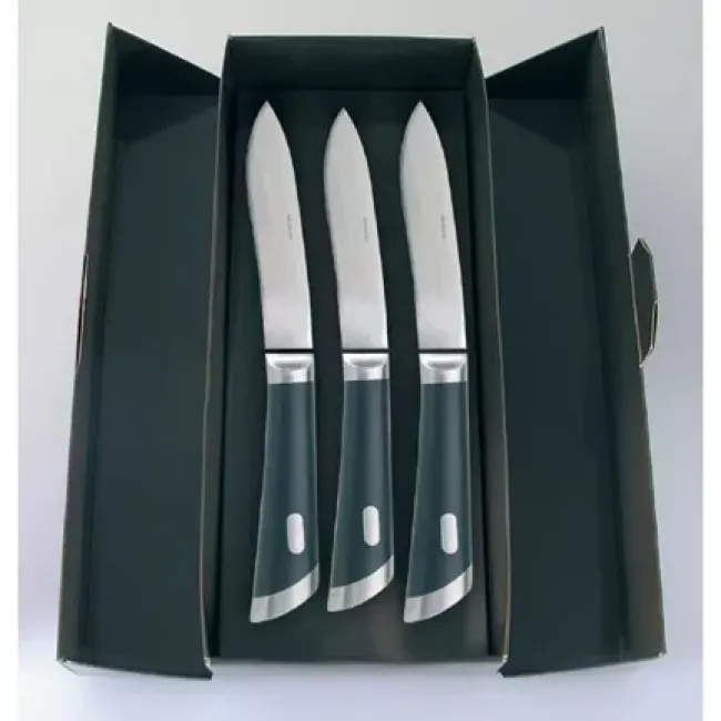 T-Bone Knife Set, 3 Pcs, Gift Boxed 10 1/2 in 18/10 Stainless Steel , Solid Handle