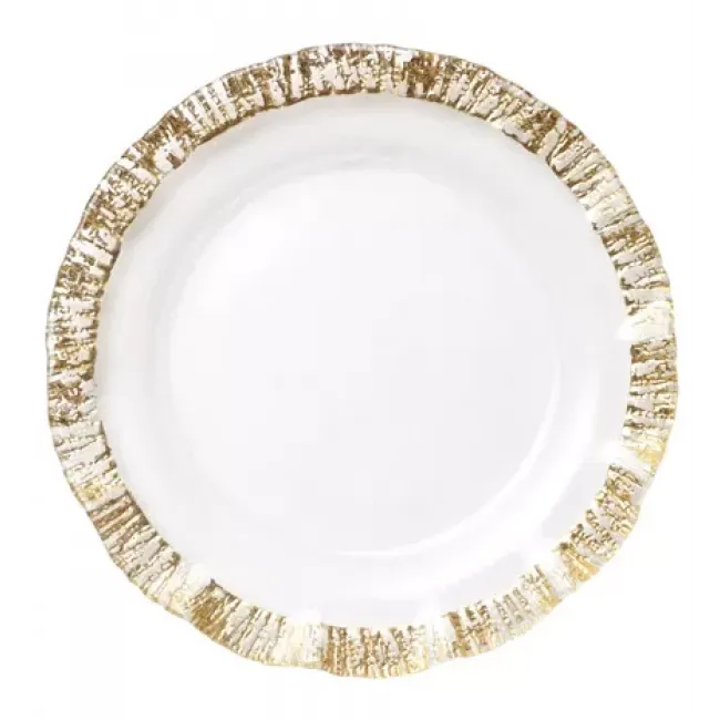 Rufolo Glass Gold Service Plate/Charger 12.75"D