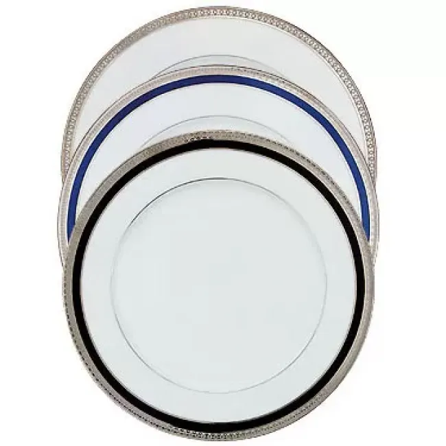 Symphonie Blue/Platinum Footed Cake Platter 31.5 Cm