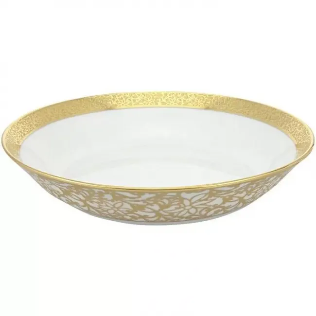 Tolede Gold/White Coupe Soup Bowl Round 7.5 in.