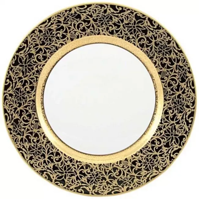 Tolede Black/Gold Coupe Soup Bowl Round 7.5 in.