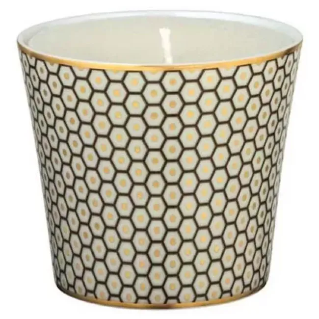 Tresor Brown Candle Pot motive No3 Round 3.34645 in. in a gift box