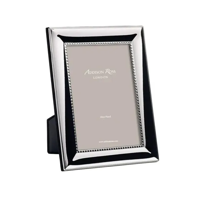 Beaded Silverplated Picture Frame 8 x 10 in