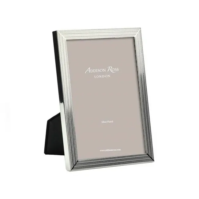 Herringbone Silverplated Picture Frame 8 x 10 in