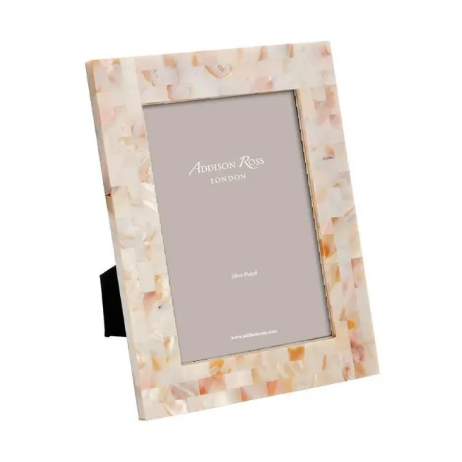 Checkered Mother of Pearl Picture Frame 8 x 10 in