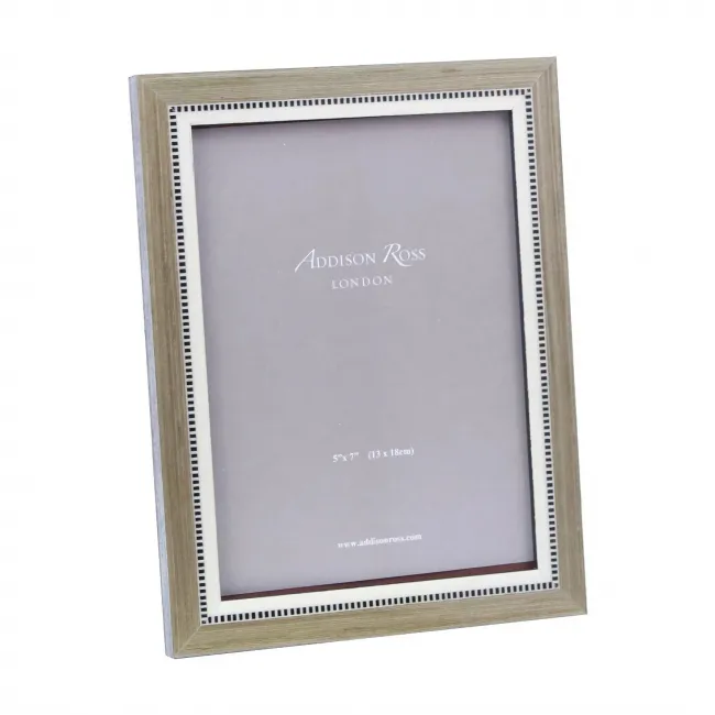 Marquetry Wood Veneer & Mother of Pearl Picture Frame